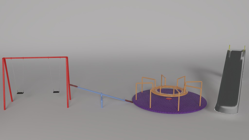 Park play equipment set