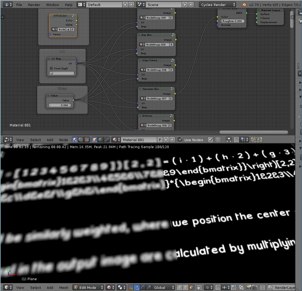 5x5 Convolve for Cycles Nodes Materials