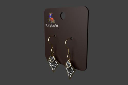 BumpkinArt Jewlery #1 - A pair of Earrings on a Display Card