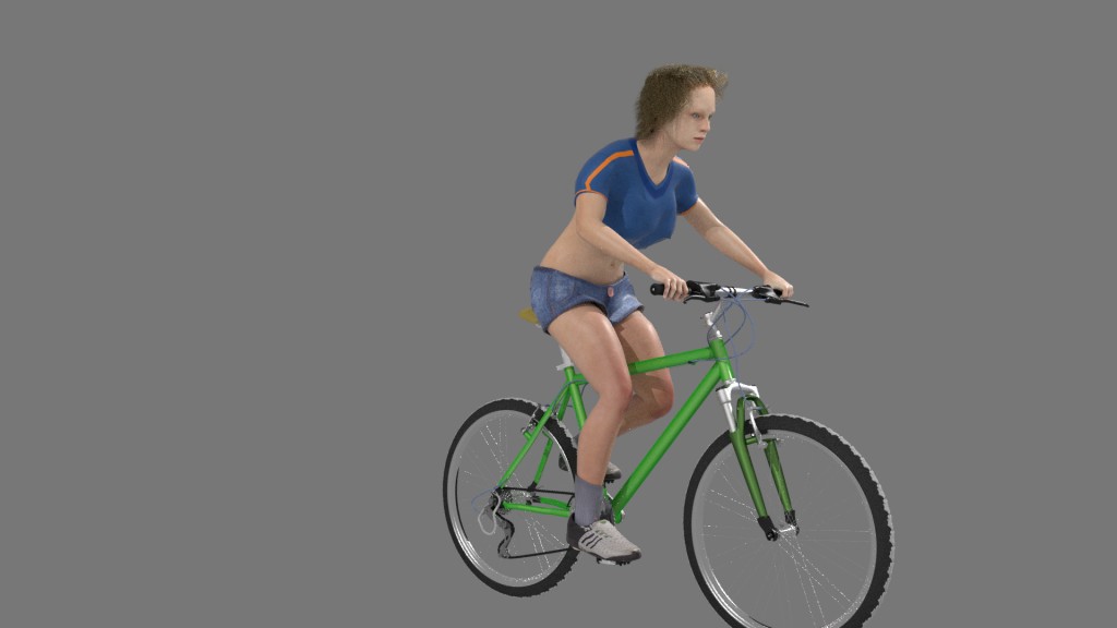 Coralie rides a bike