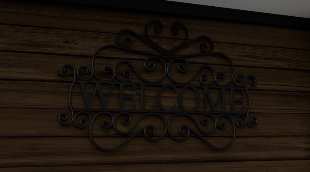 Iron Welcome Sign