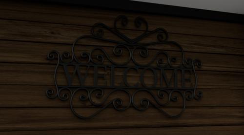 Iron Welcome Sign