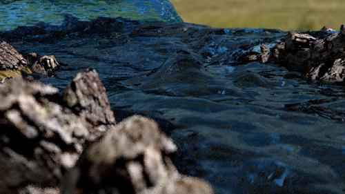 Realistic Stream Animation Scene