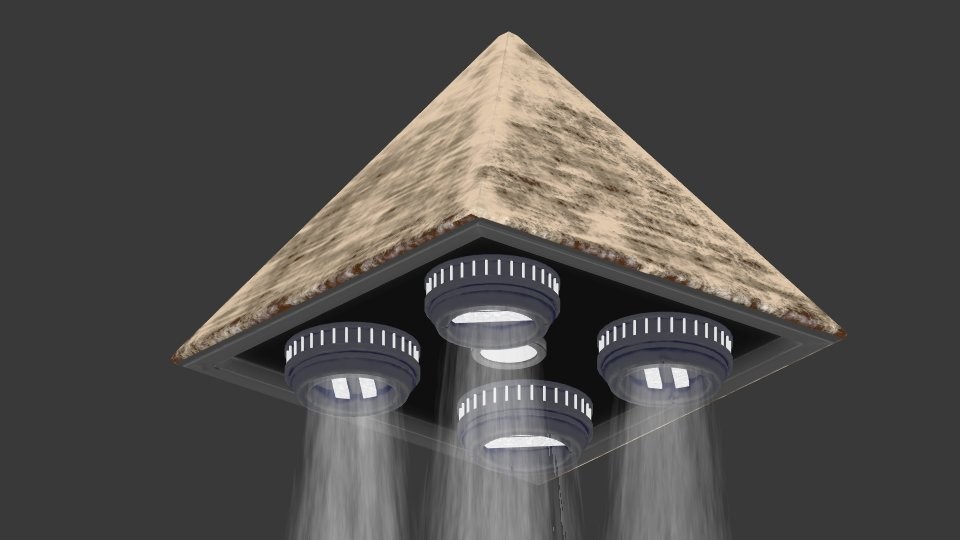 Game / Animation Ready Pyramid Spacecraft