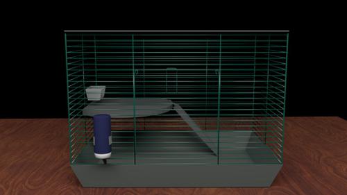 Small Pet Cage, Food Bowl and Water Bottle Included