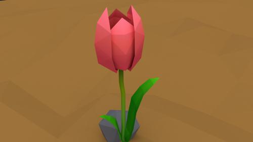 Tulipan Low Poly