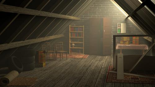 Old but tidy attic