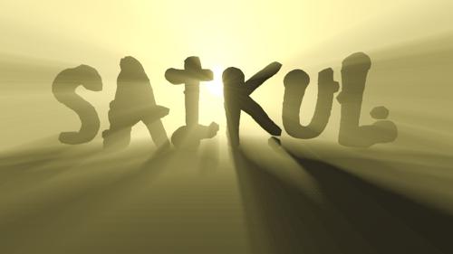animation text with hallo light
