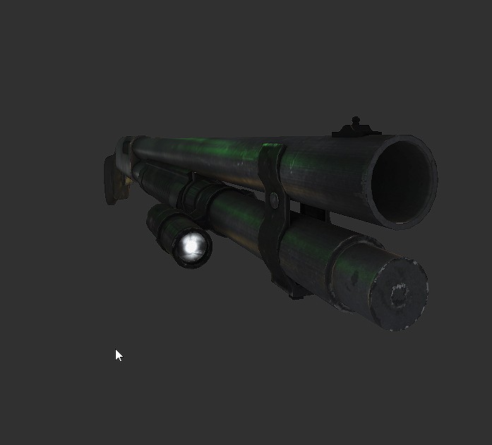 low poly remington shotgun