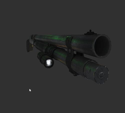 low poly remington shotgun