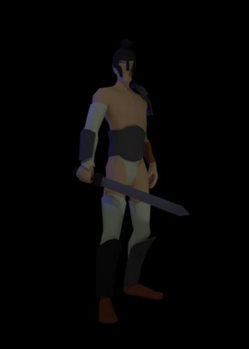 Low Poly Gladiator Rigged