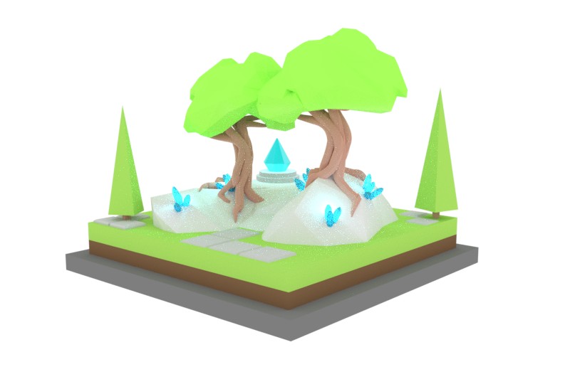 Isometric Nature Scene