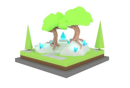 Isometric Nature Scene