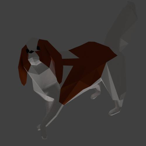 LowPoly KingCharlesSpaniel RIGGED