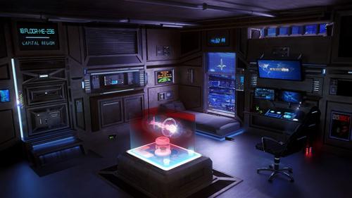 Sci-Fi Apartment, Gamer/Hacker Room