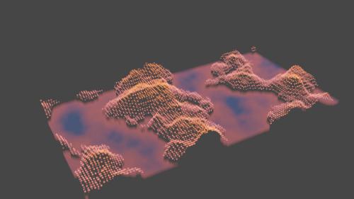 Procedural Holographic Landscape (Volumetric emission)