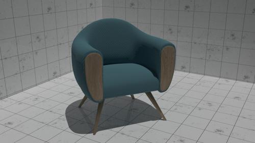 Chair with tile floor / Cadeira com um piso de azulejo