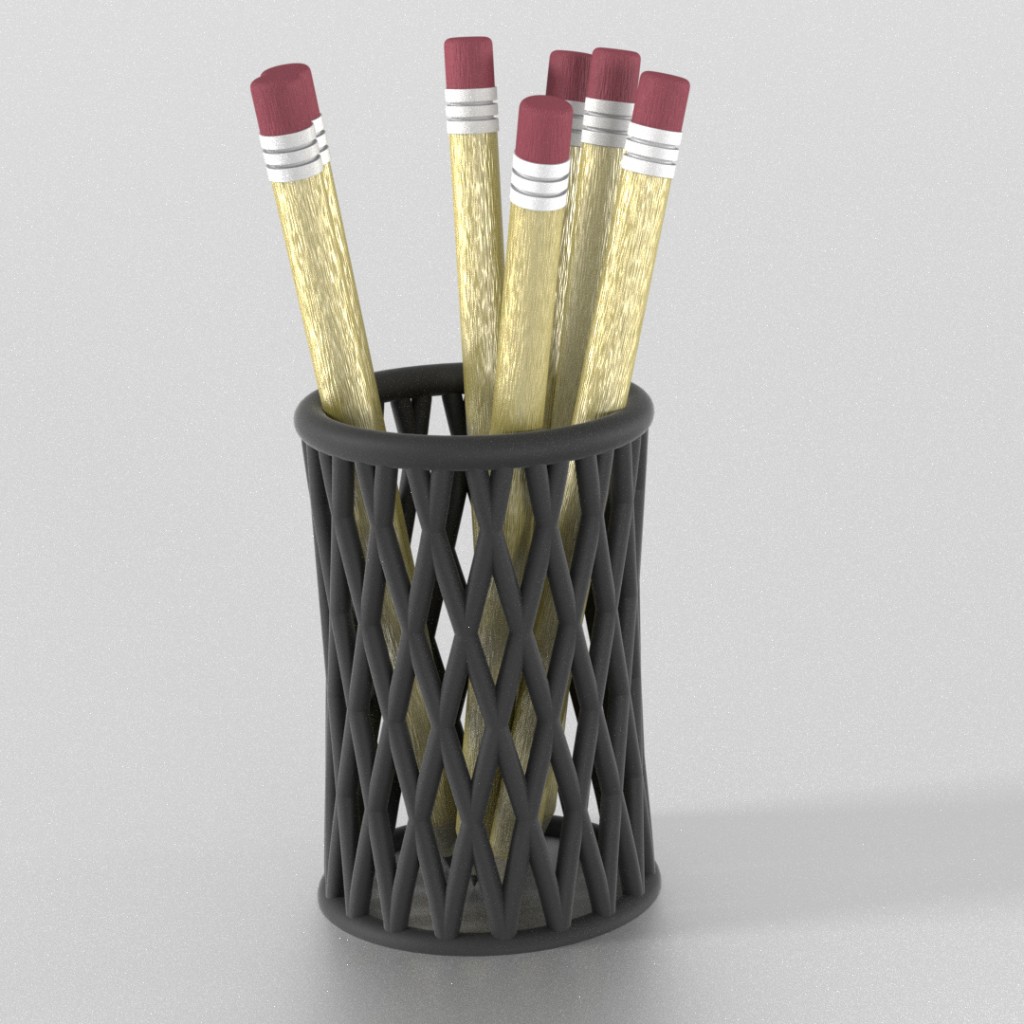 Pencil Cup and Pencils