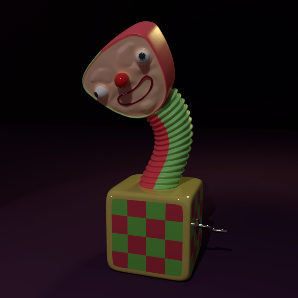 unsettling clown toy (Lumpy the Clown)