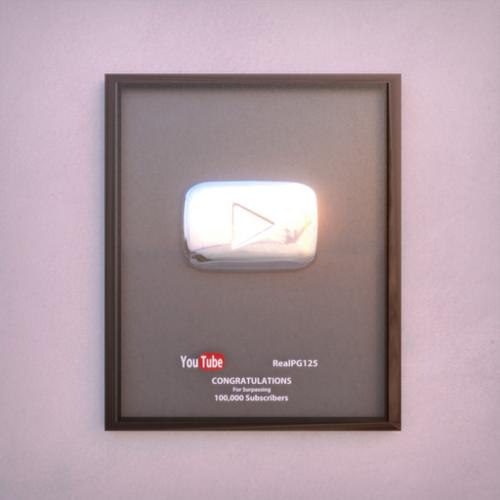 Silver YouTube Play Button