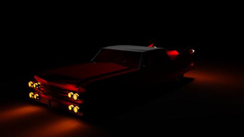 low poly 1962 cadillac
