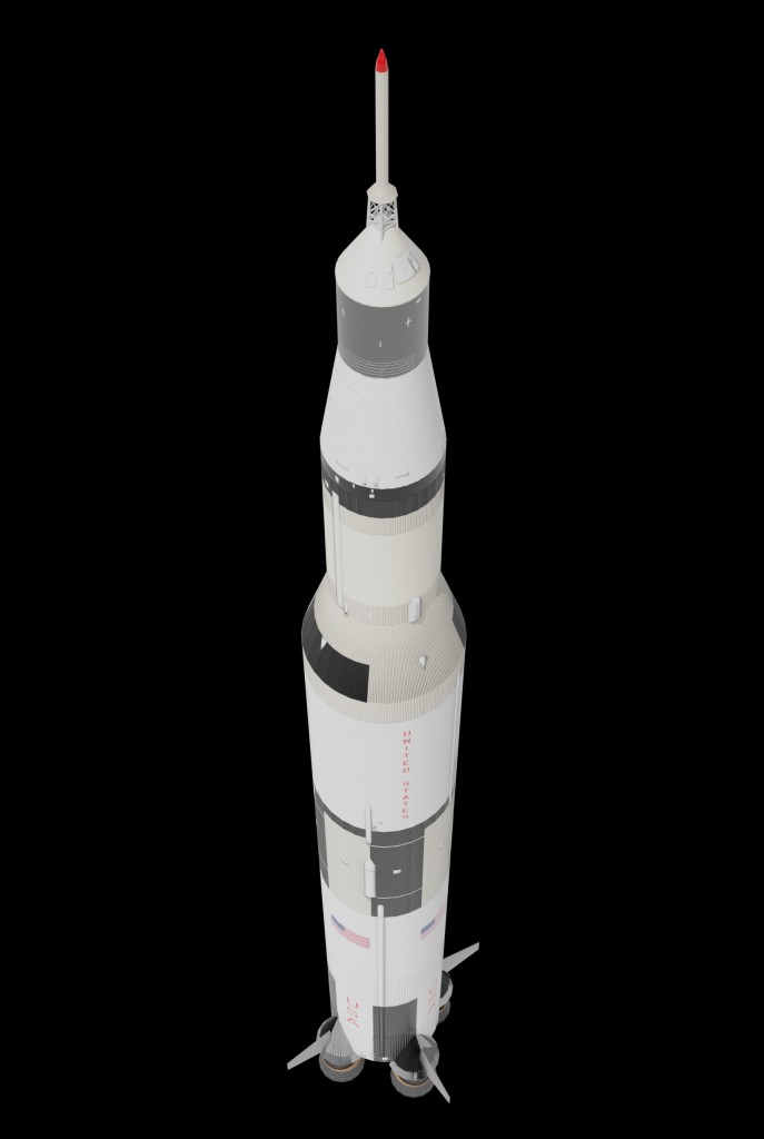 LOW POLY Saturn V rocket