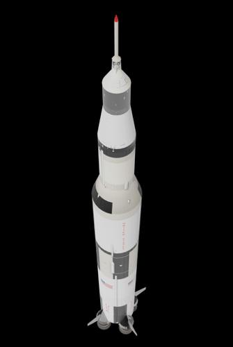 LOW POLY Saturn V rocket