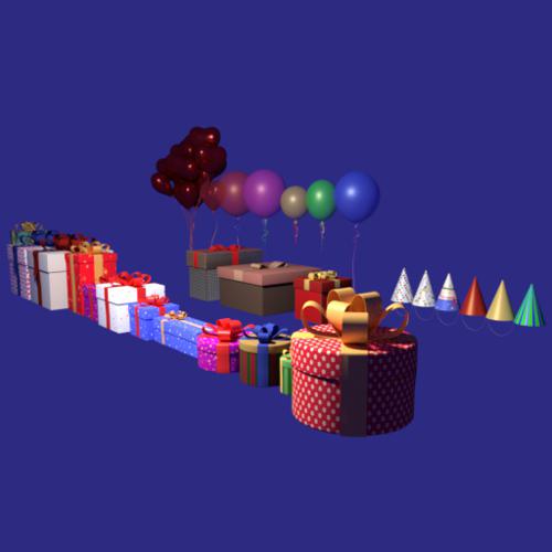 Gifts, balloons