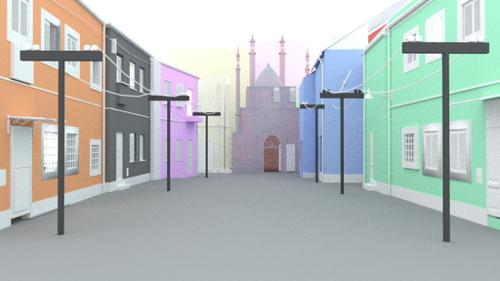 Residential Street and Mosque