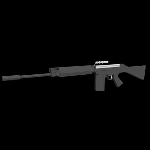 Lowpoly FAL w/ Diffuse Texture