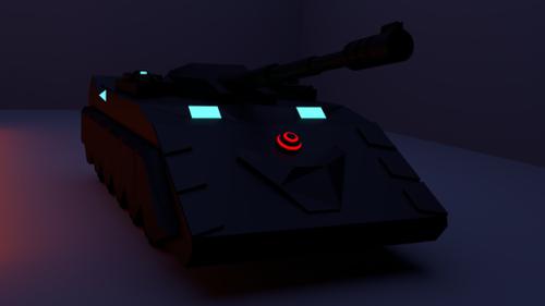 SciFi Tank Lowpoly