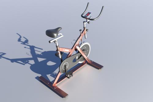 Stationary Spinning Bike 3D Model