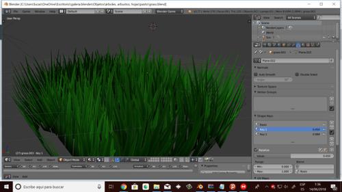 Simple grass textured and animated for games