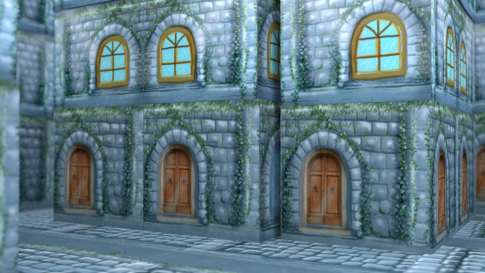 A walk in old stone city street