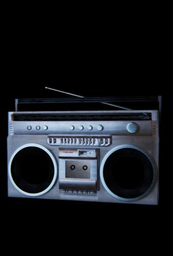 old cassette radio/ boom box
