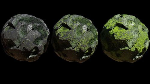 Procedural Rock with Moss