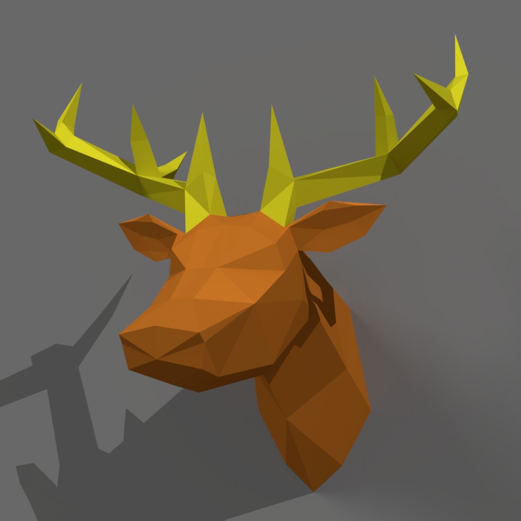 Deer statue  Low-Poly