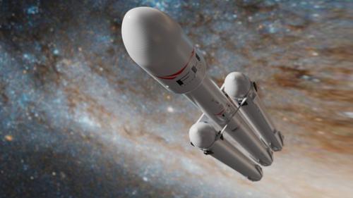 SpaceX Falcon Heavy (Textured 3D Model)