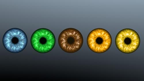 Five Color Iris Textures for Eyes