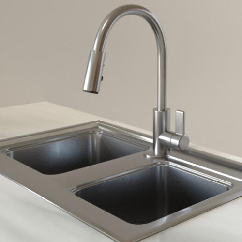 Pull Down Sprayer Kitchen Faucet