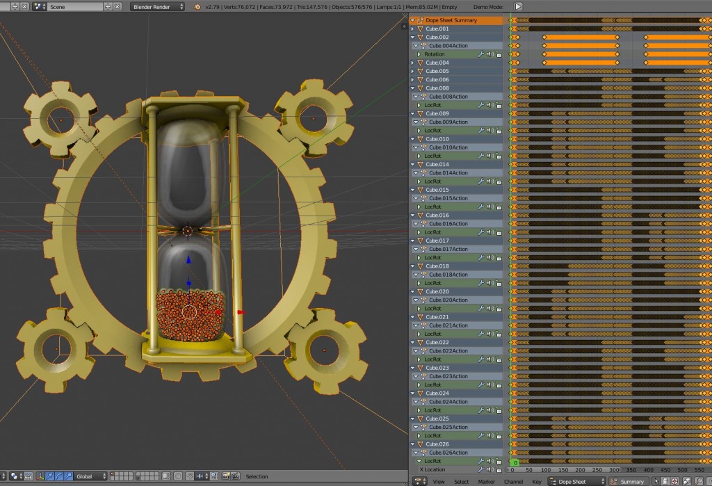 Hourglass Clockwork Animation