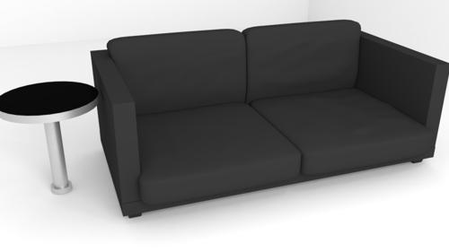 black sofa