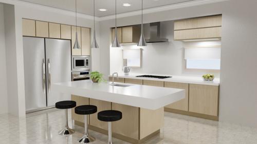 Cycles Modern Kitchen Scene