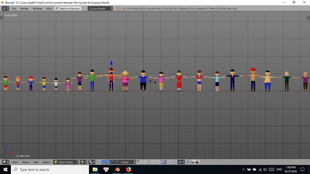 Lowpoly rigging