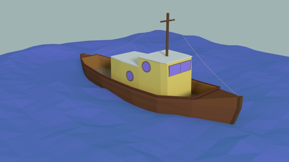 Low Poly boat