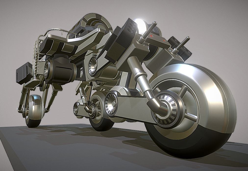 Futuristic Trike High-Poly