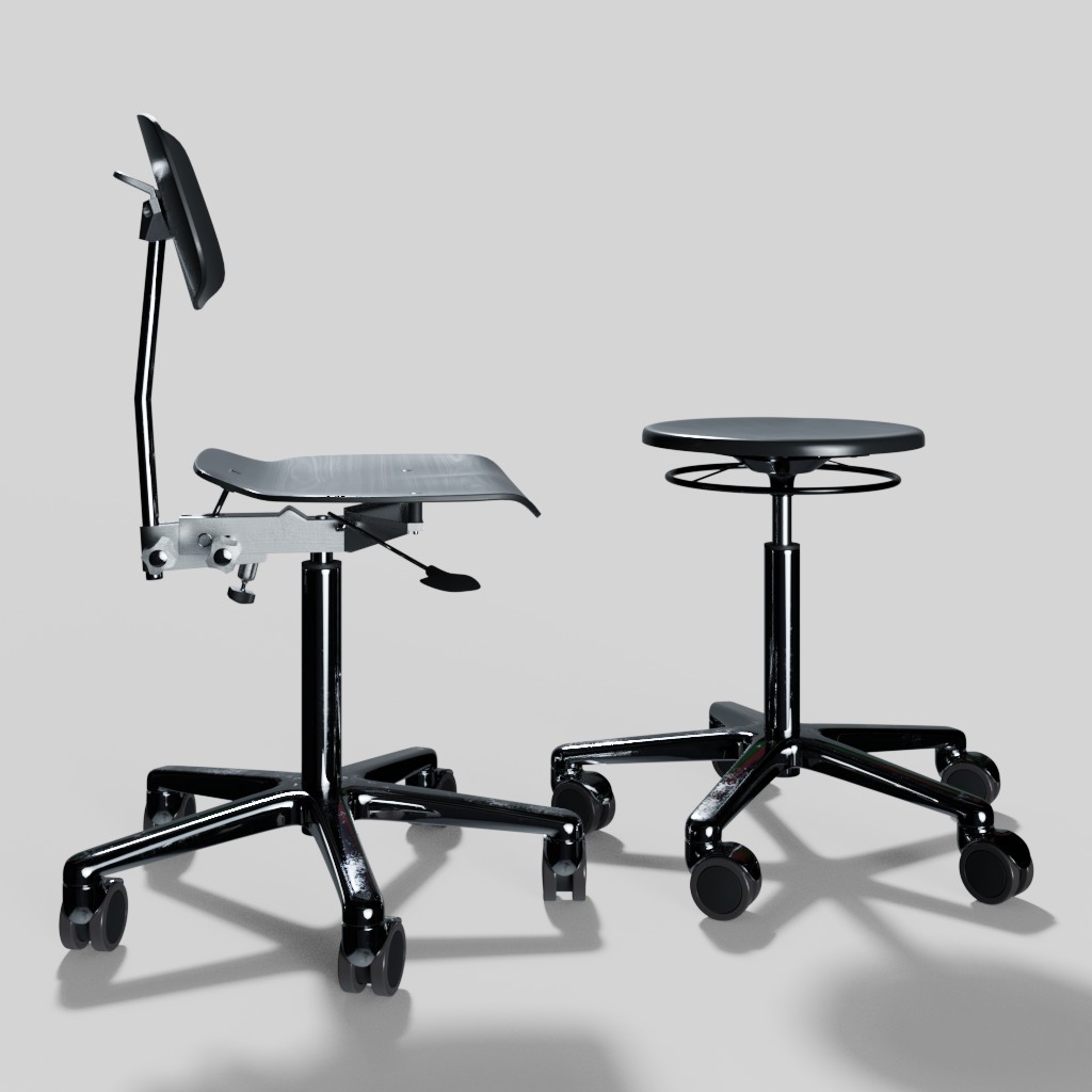 Modulor Work Chair and Stool