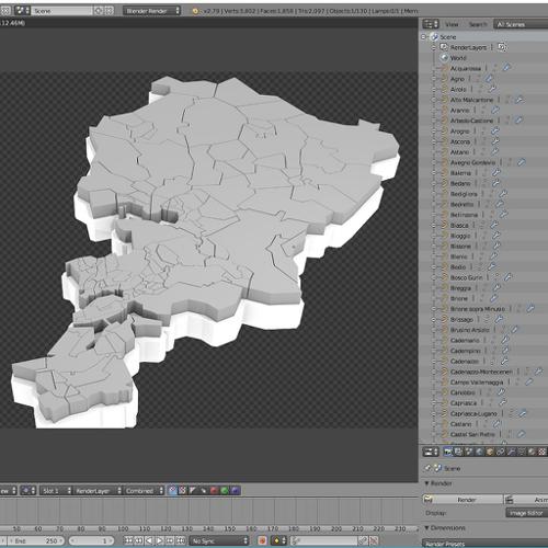 Tessin 3d model
