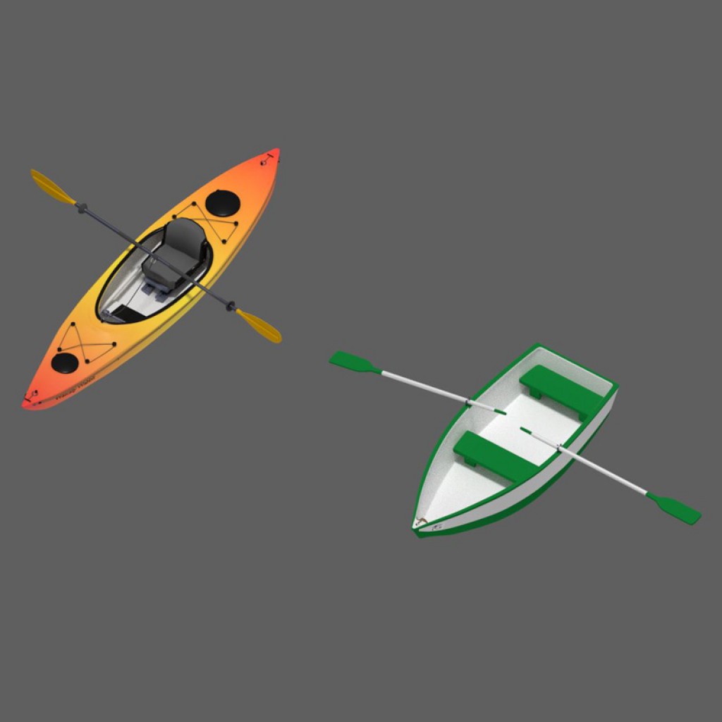 Kayak and Rowboat (Dinghy)