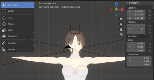 Base Female Model with Anime Face
